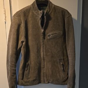 Polo by Ralph Lauren Olive Suede Bomber Jacket